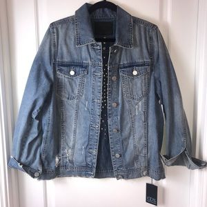 NWT-Studded denim jacket